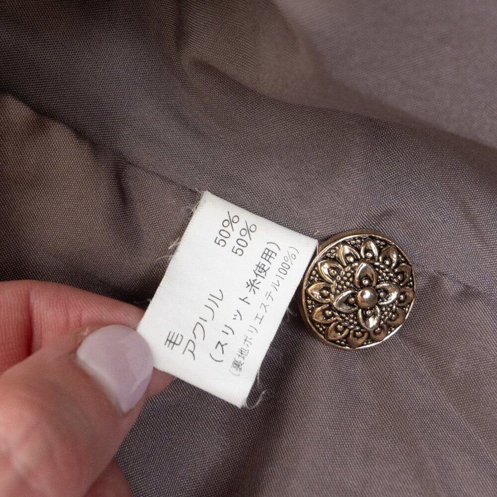 Vintage Mohair Wool Blend Cardigan Jacket Beaded Gray Multicolor June Bride - Picture 15 of 15